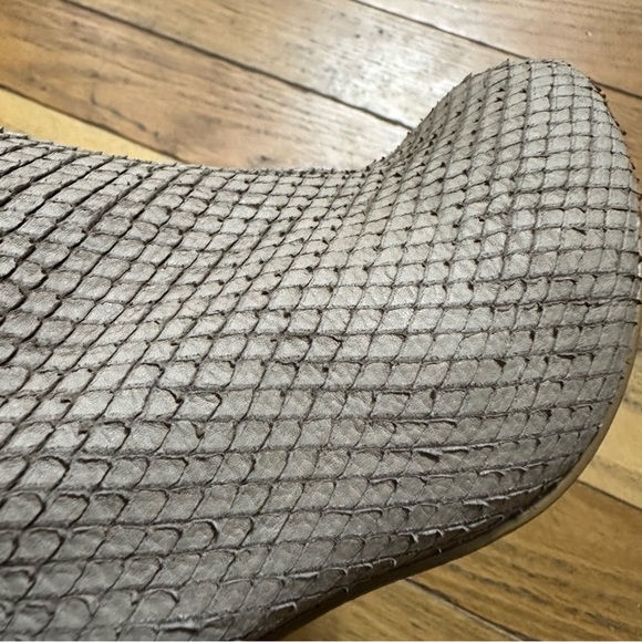 Paul Green Textured Python Peep Toe Zip Booties UK 4.5 US 7 - Picture 4 of 10